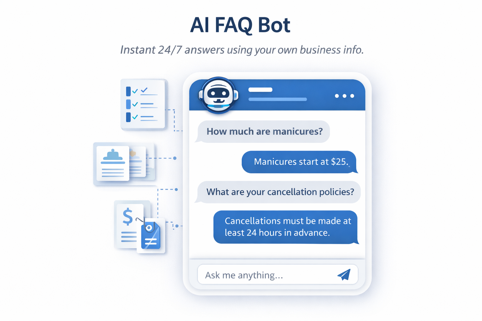 AI FAQ bot example