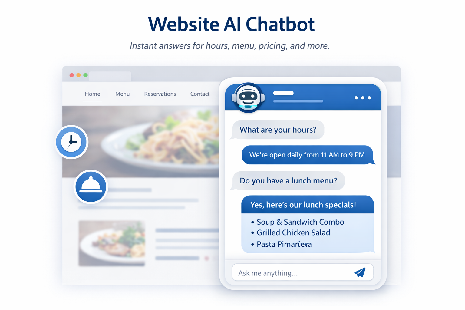 Website AI chatbot example