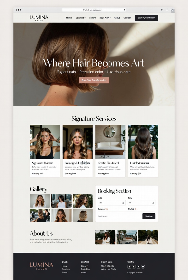Beauty & Personal Care website template example 1