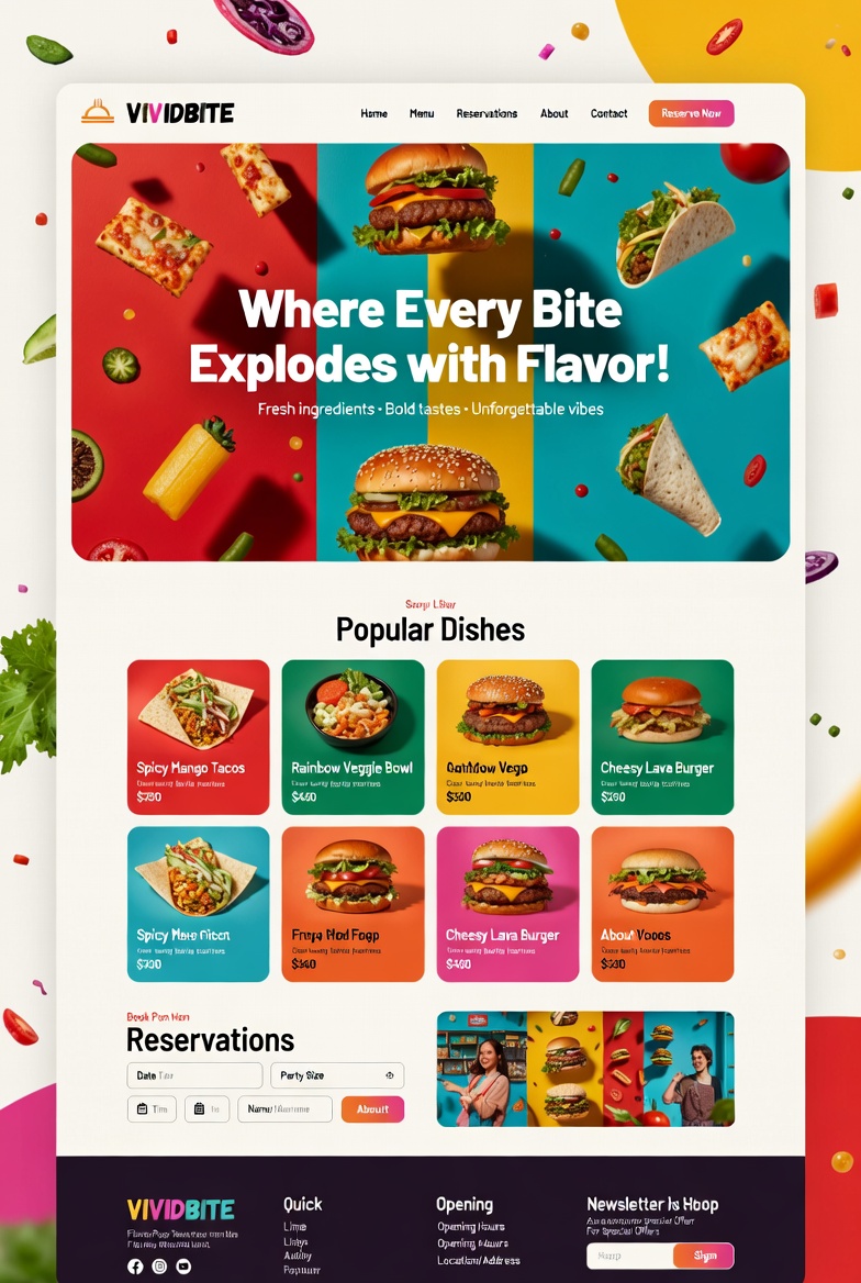 Food & Drink website template example 1