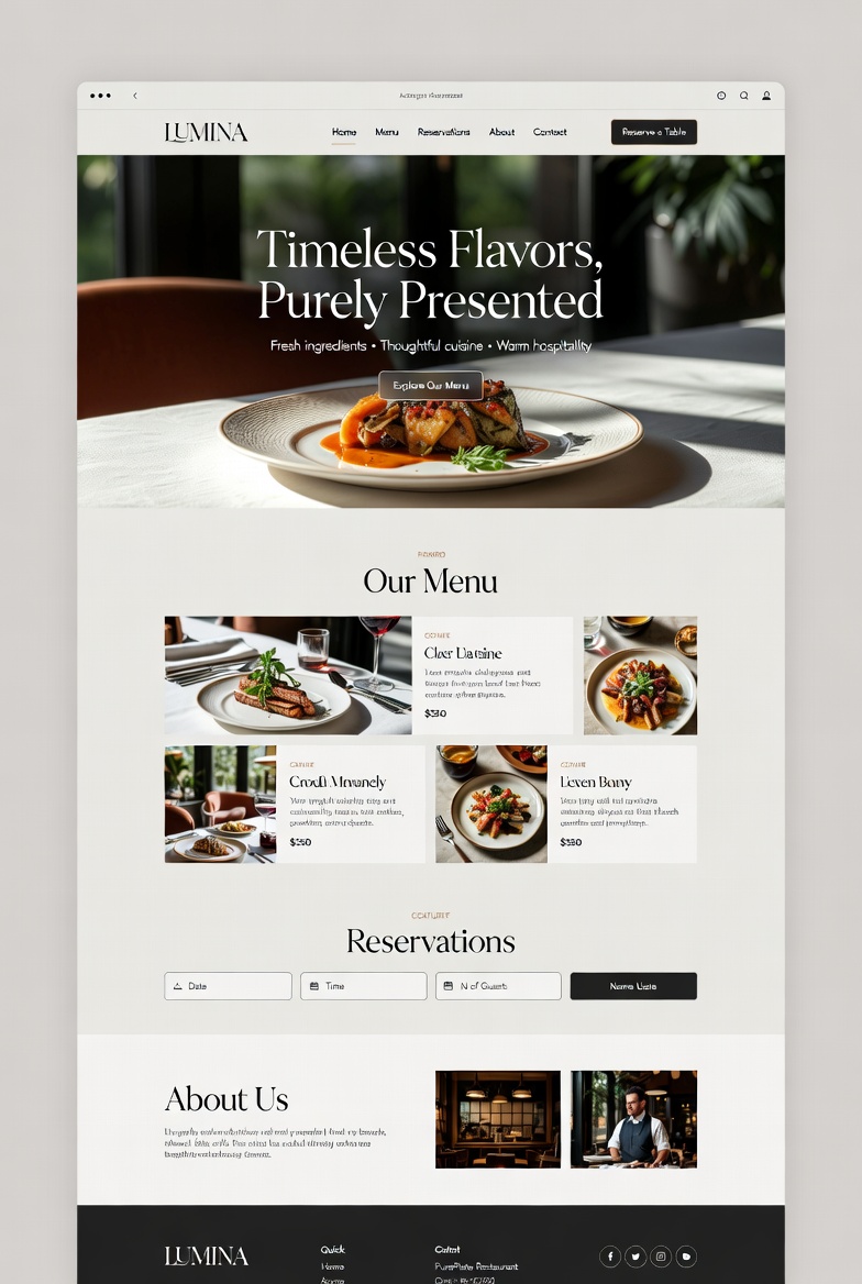Food & Drink website template example 3