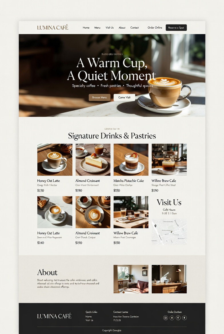 Food & Drink website template example 4