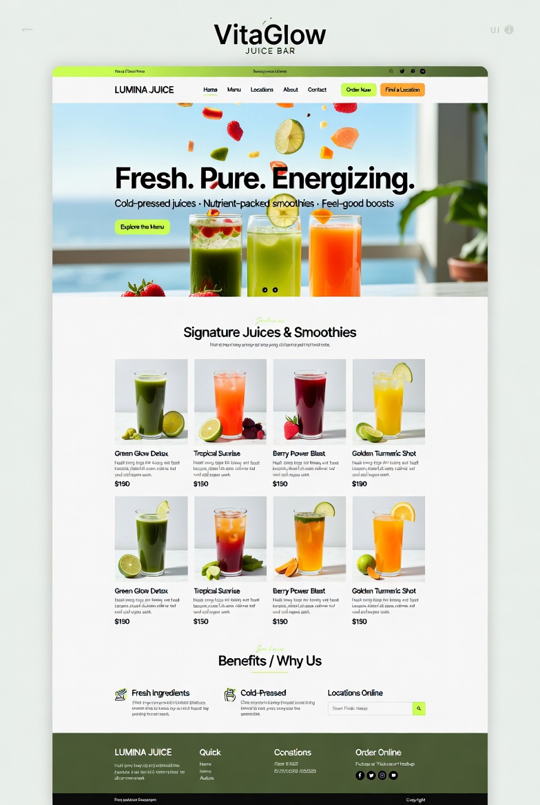 Food & Drink website template example 5