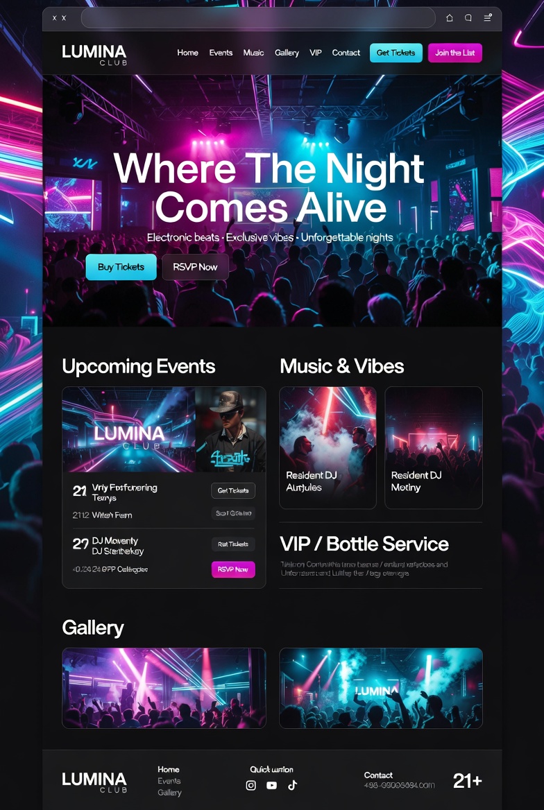 Food & Drink website template example 6