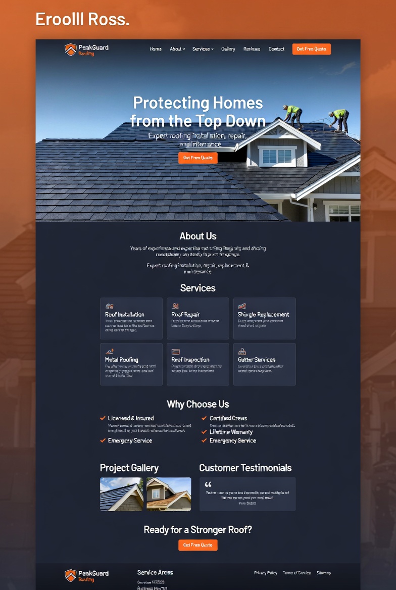 Local Services website template example 1