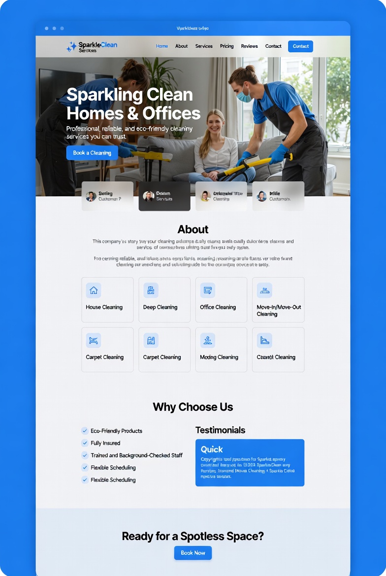 Local Services website template example 2