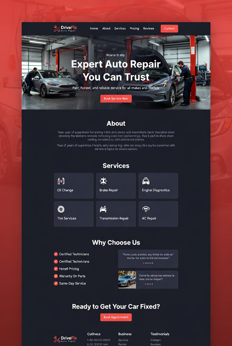 Local Services website template example 3