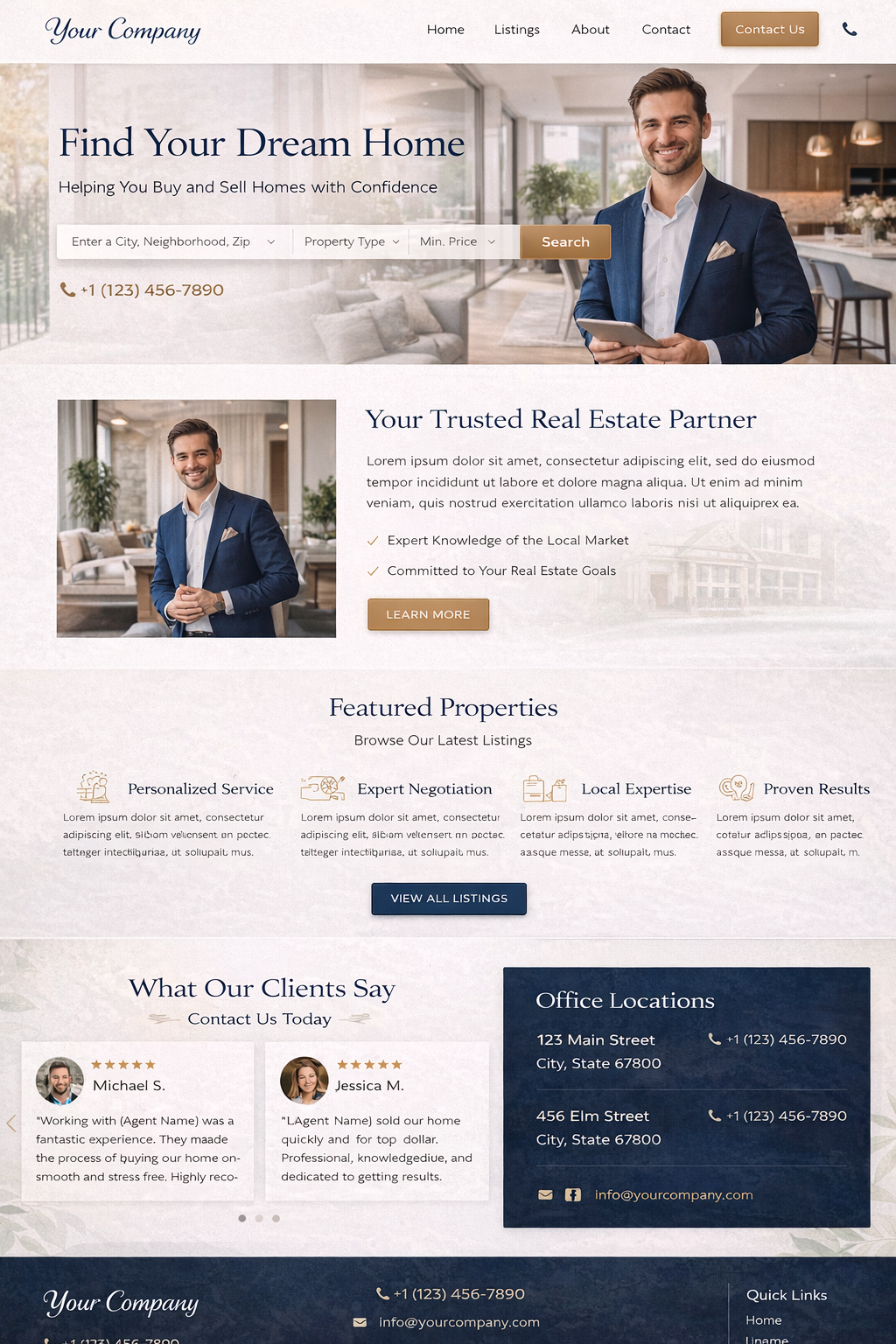 Professional Services website template example 1